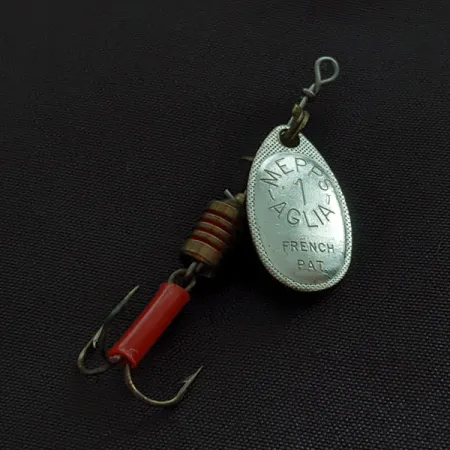 Vintage Mepps Aglia 1, 1/8oz silver spinning lure #22738