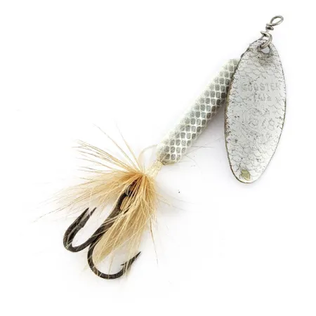 Vintage Yakima Bait Worden’s Original Rooster Tail, 2/5oz silver spinning lure #22750