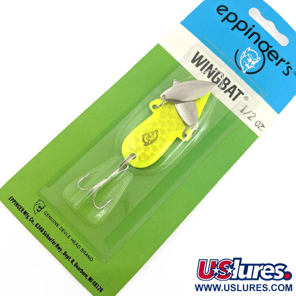   Eppinger Wingbat, 1/2oz yellow fishing spoon #22758