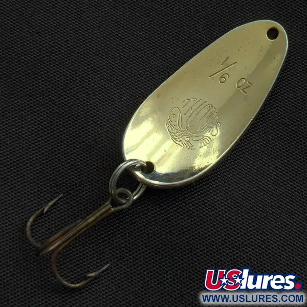 Vintage Thomas Colorado, 1/8oz gold/nickel fishing spoon #22770