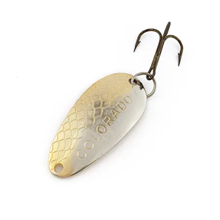 Vintage Thomas Colorado, 1/8oz gold/nickel fishing spoon #22770