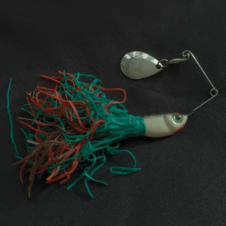 Vintage Strike King Rocket Shad, 1/2oz silver spinning lure #22772