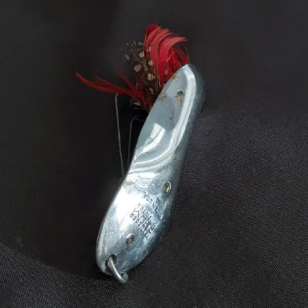 Vintage Pflueger Chum 4, 3/4oz nickel fishing spoon #22774