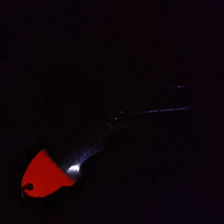 Vintage Shoff's Big Triple Teazer, 1/16oz nickel/red fishing spoon #22777