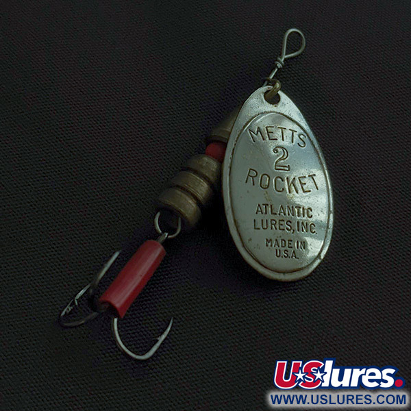 Vintage   Atlantic Lures Metts 2 Rocket , 3/16oz nickel spinning lure #22778