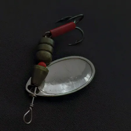 Vintage Atlantic Lures Metts 2 Rocket , 3/16oz nickel spinning lure #22778