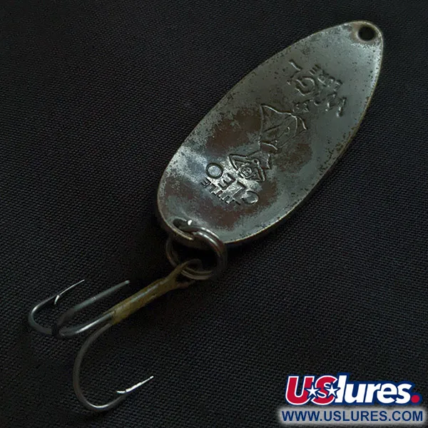 Vintage Seneca Little Cleo (Hula Girl), 1/2oz nickel/copper fishing spoon #22783