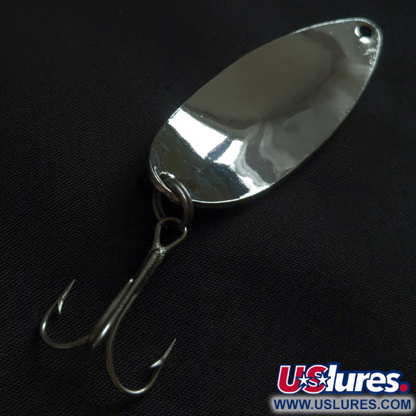 Vintage   Acme Little Cleo bubbles, 2/5oz nickel/blue fishing spoon #22784