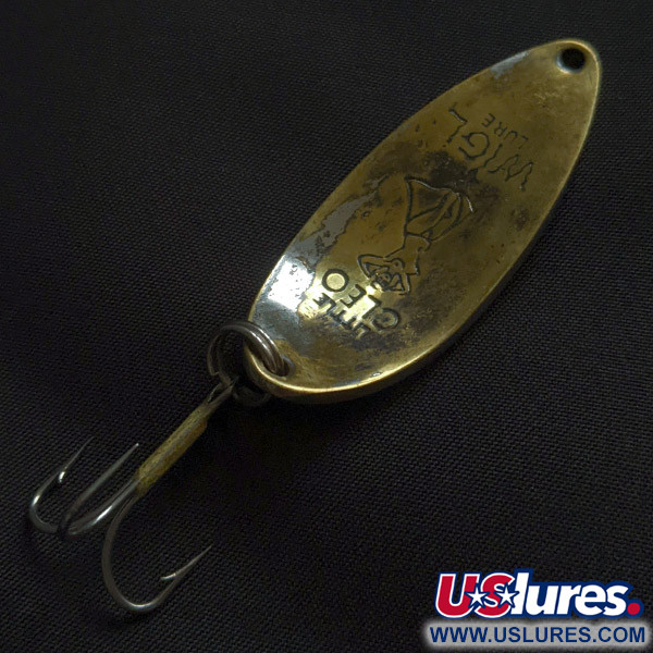 Vintage  Seneca Little Cleo (Hula Girl), 2/3oz brass fishing spoon #22786