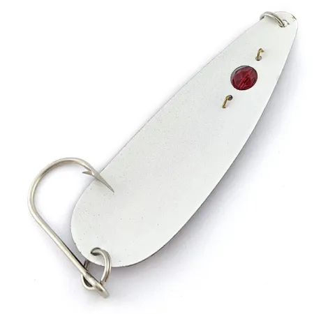 Vintage Red Eye Lures Red Eye Evil Eye, 1/3oz black/white/red/glitter fishing spoon #22787