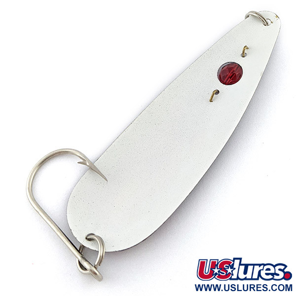 Vintage  Red Eye Lures Red Eye Evil Eye, 1/3oz black/white/red/glitter fishing spoon #22787