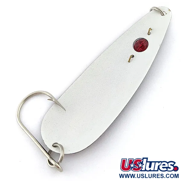 Vintage Red Eye Lures Red Eye Evil Eye, 1/3oz black/white/red/glitter fishing spoon #22787