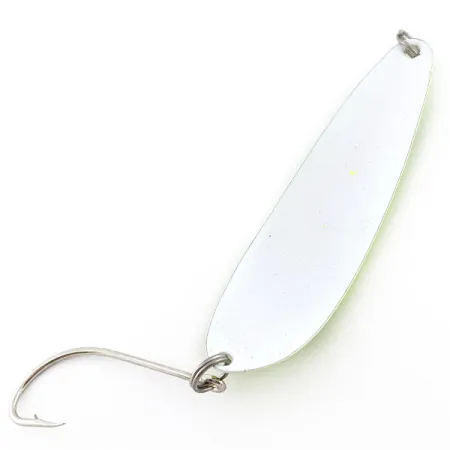 Vintage The Producers Hookster Totem #4 UV, 1/4oz white/yellow/green glitter UV fishing spoon #22788
