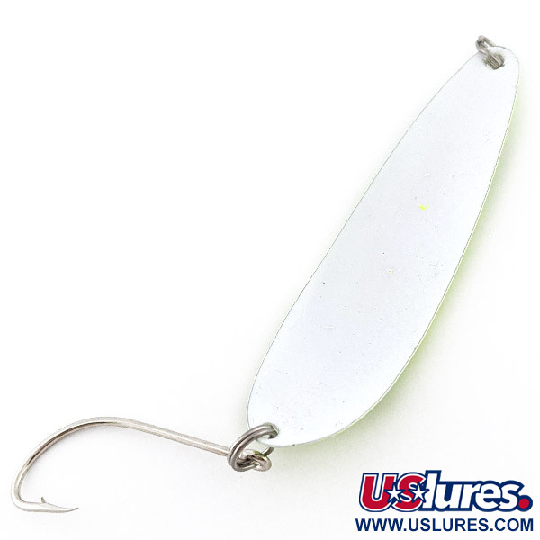 Vintage   The Producers Hookster Totem #4 UV, 1/4oz white/yellow/green glitter UV fishing spoon #22788