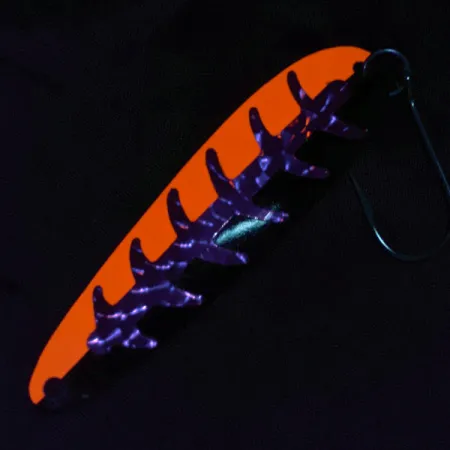 Vintage Slammer UV, 2/5oz black/white/pink/purple fishing spoon #22789