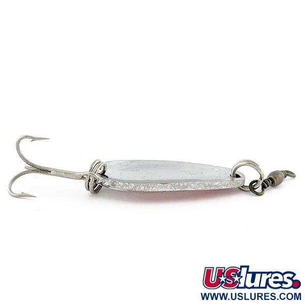 Vintage  Kmart Spoon (Japan), 2/5oz nickel/white/red fishing spoon #22791