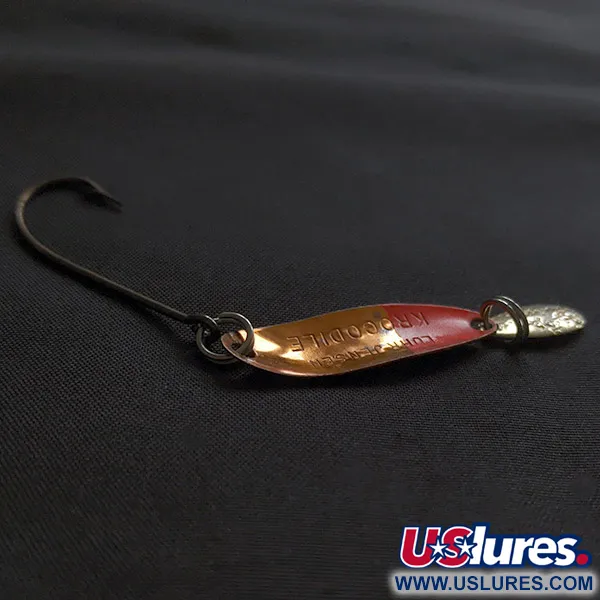 Vintage  Luhr Jensen Krocodile Troll, 1/16oz red/copper fishing spoon #22795