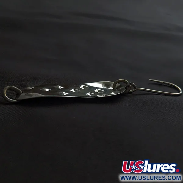 Vintage  Luhr Jensen Alpena Diamond, 3/16oz nickel/blue fishing spoon #22797