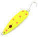 Vintage  Red Eye Lures Red Eye Evil Eye, 1/3oz yellow/red eye UV fishing spoon #22800