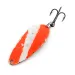 Vintage   Seneca Little Cleo, 1/4oz nickel/white/red UV fishing spoon #22807