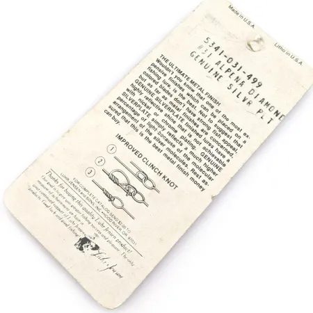 Luhr Jensen Alpena Diamond, 3/16oz silver fishing spoon #22815