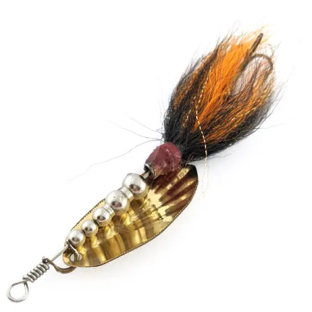 Vintage Musky Bucktail Spinner, 3/4oz gold spinning lure #22816