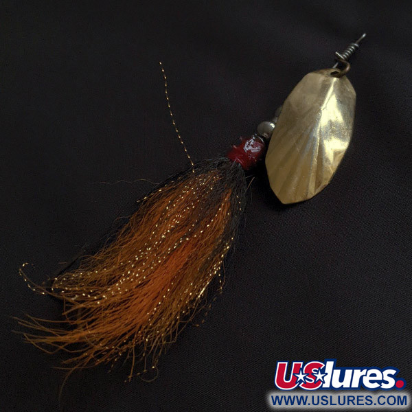 Vintage   Musky Bucktail Spinner, 3/4oz gold spinning lure #22816