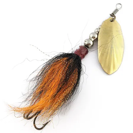 Vintage Musky Bucktail Spinner, 3/4oz gold spinning lure #22816