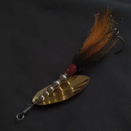 Vintage Musky Bucktail Spinner, 3/4oz gold spinning lure #22816