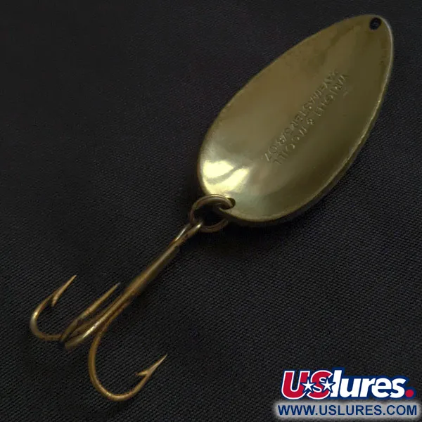 Vintage Wright & McGill Pay-master, 2/5oz gold fishing spoon #22817