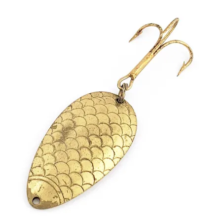 Vintage Wright & McGill Pay-master, 2/5oz gold fishing spoon #22817