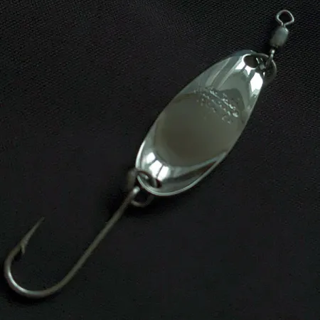 Vintage Les Davis Canadian Wonder 0, 1/16oz nickel fishing spoon #22821