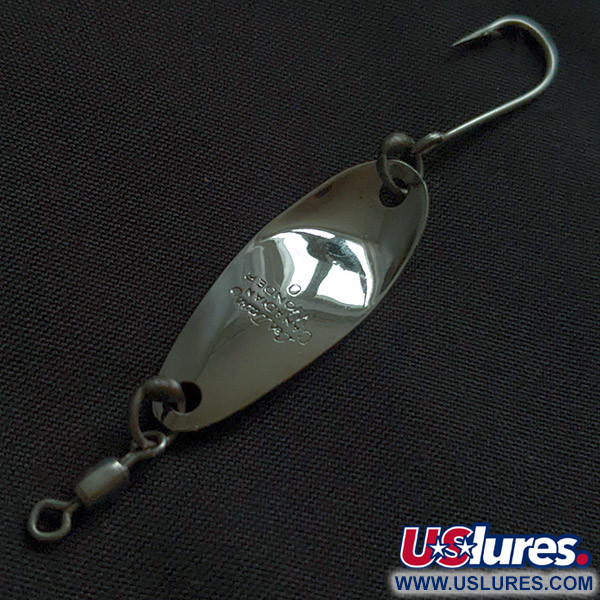 Vintage   Les Davis Canadian Wonder 0, 1/16oz nickel fishing spoon #22821