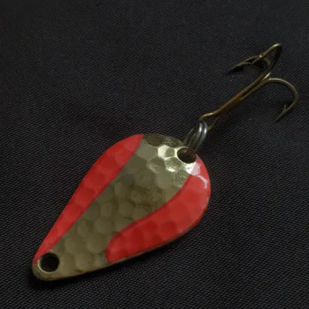 Vintage Acme Stee-Lee #2, 1/4oz gold/red fishing spoon #22827
