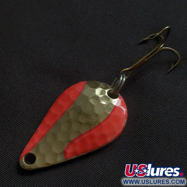 Vintage   Acme Stee-Lee #2, 1/4oz gold/red fishing spoon #22827