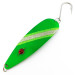 Vintage  Red Eye Lures Red Eye Evil Eye, 2/3oz green/red eye UV fishing spoon #22829