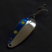 Vintage  Glen Evans Glen L Evans Shag Spoon, 1/2oz nickel/blue fishing spoon #22830