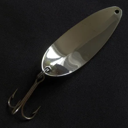 Vintage Glen Evans Glen L Evans Shag Spoon, 1/2oz nickel/blue fishing spoon #22830
