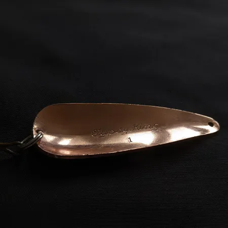 Vintage Weller Gypsy King 1, 3/5oz red/white/copper fishing spoon #22831