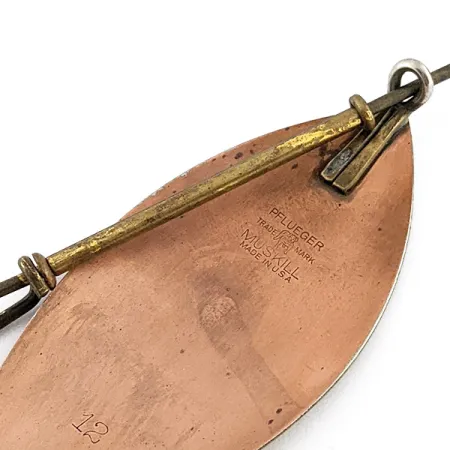 Vintage Pflueger Muskill 12, 1 2/3oz nikiel/miedź spinning lure #22844