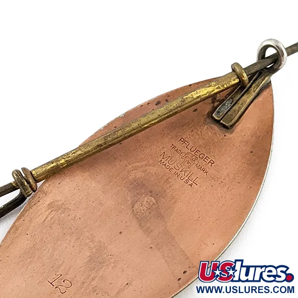 Vintage   Pflueger Muskill 12, 1 2/3oz nikiel/miedź spinning lure #22844