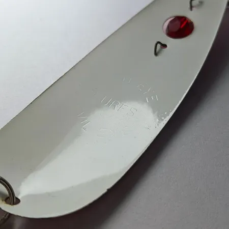 Vintage Red Eye Lures Red Eye Evil Eye, 1/3oz Pink fishing spoon #22853