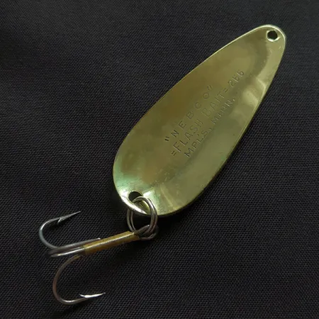 Vintage Nebco Flashbait 266, 1/3oz brass fishing spoon #22854