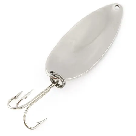 Vintage Acme Little Cleo bubbles, 2/5oz nickel fishing spoon #22863