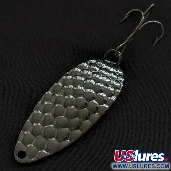 Vintage   Acme Little Cleo bubbles, 2/5oz nickel fishing spoon #22863