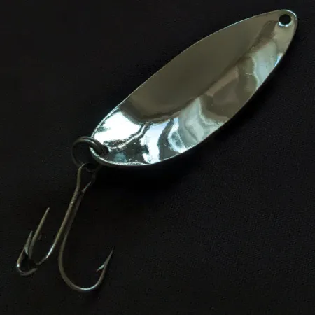 Vintage Acme Little Cleo bubbles, 2/5oz nickel fishing spoon #22863