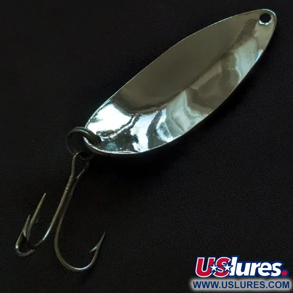 Vintage   Acme Little Cleo bubbles, 2/5oz nickel fishing spoon #22863