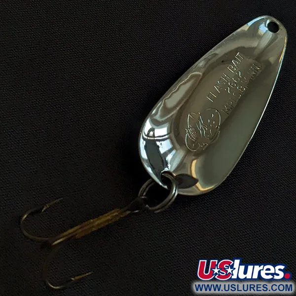Vintage Nebco Flashbait 2662, 1/4oz nickel fishing spoon #22864