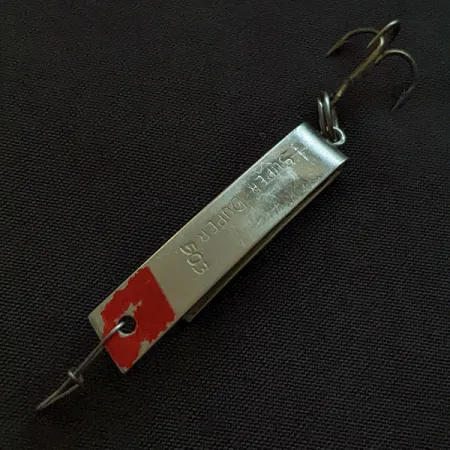 Vintage Luhr Jensen Super-Duper 503, 1/8oz nickel fishing spoon #22870