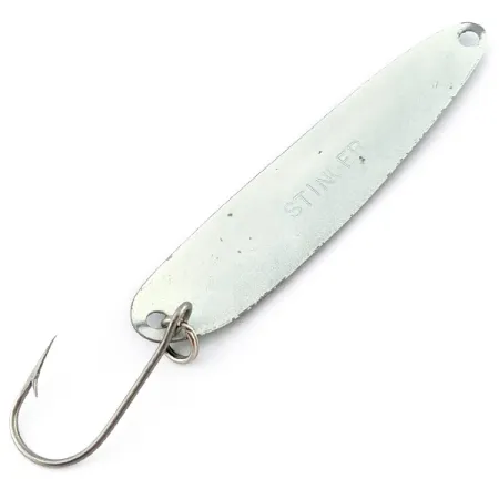 Vintage Stinger Michigan Flutter Spoon, 1/4oz black/white/hologram fishing spoon #22877
